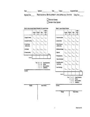 Teacher Summative Annual Appraisal Form