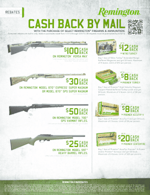 Remington Firearms and Ammunition Rebate Form