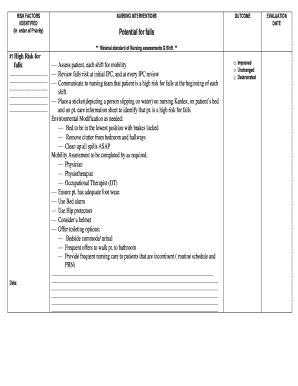 Nursing Care Plan for Fall Prevention