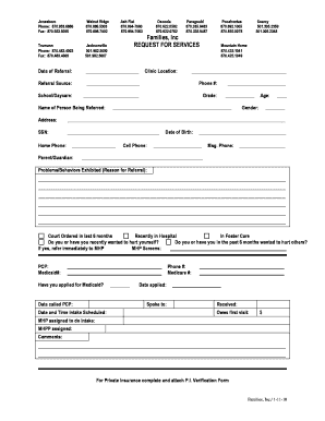 Request for Services Form