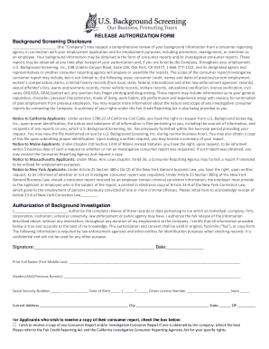 Background Screening Release Authorization Form