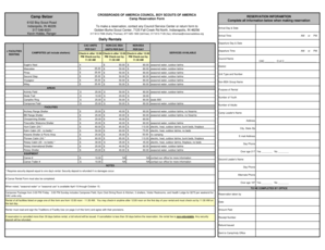 Camp Belzer Reservation Form