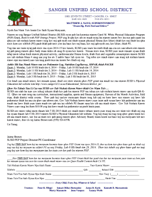 Sanger Unified School District PEP Grant Notice