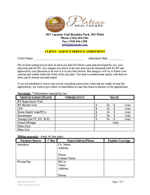 Client Agency Service Agreement