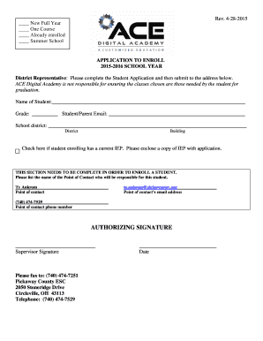 Student Enrollment Application