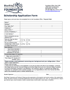 Scholarship Application Form