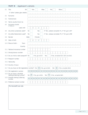 Tutoring in Schools AccessNI Application