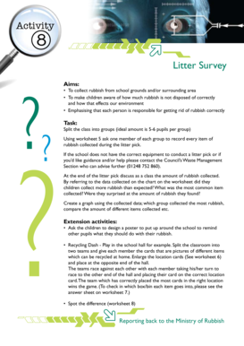 Litter Survey Worksheet