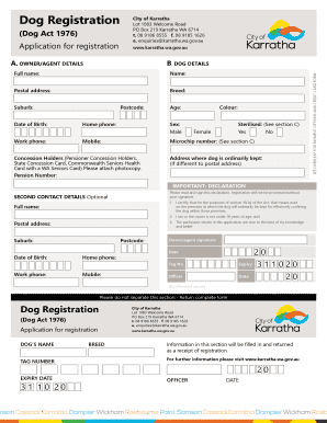 Dog Registration Application