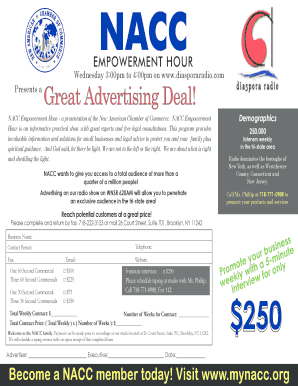 NACC Empowerment Hour Advertising Agreement