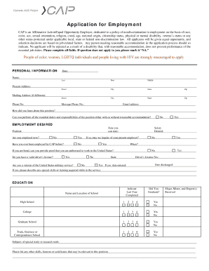 Employment Application Form
