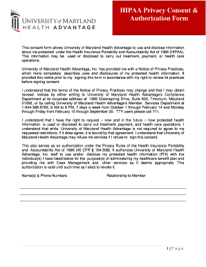 HIPAA Privacy Consent Authorization Form