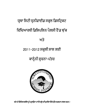 Yuba City Unified School District Attendance Form