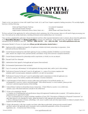Capital Farm Credit Loan Application
