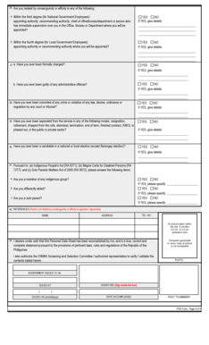 Philippines Government Employee Personal Data Sheet