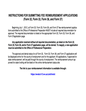 West Virginia Fee Reimbursement Application