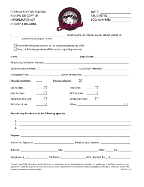 Student Records Release Permission Form
