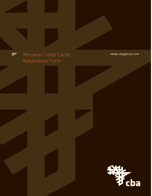 CBA Visa Credit Card Application Form
