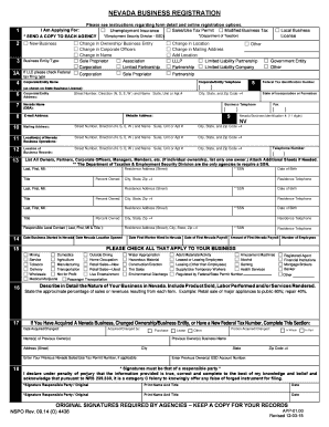 Nevada Business Registration Form