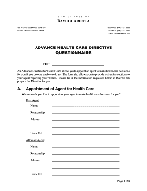 ADVANCE HEALTH CARE DIRECTIVE bb - Law office of David Arietta