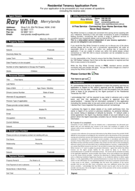 Residential Tenancy Application Form
