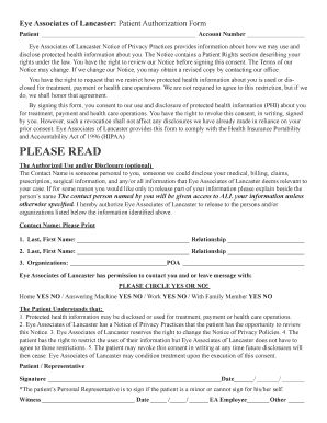 Patient Authorization Form