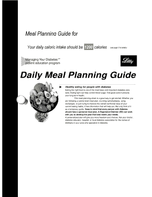 Diabetes Daily Meal Planning Guide