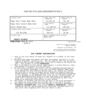 Simplified Form W2 2012 Wage and Tax Statement