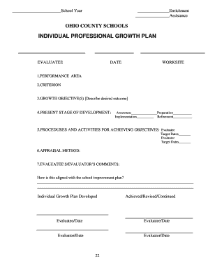 Individual Professional Growth Plan