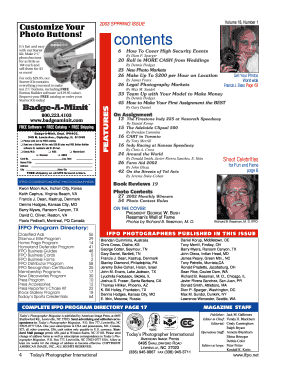 Today's Photographer Magazine Subscription Form