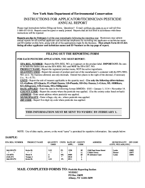 New York State Pesticide Annual Report