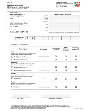 Formular I Landesamt für Natur, Umwelt und Verbraucherschutz