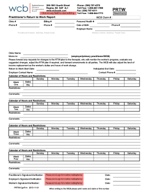 Practitioner's Return to Work Report