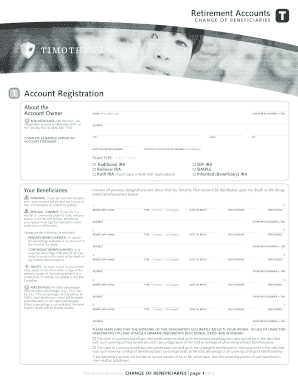 Retirement Account Beneficiary Change Form