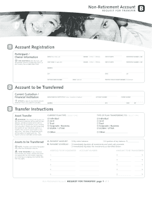 Non-Retirement Account Transfer Request Form
