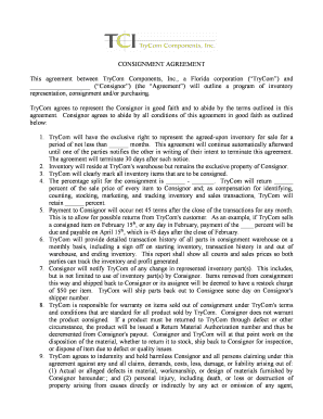 CONSIGNMENT AGREEMENT - TryCom Components Inc