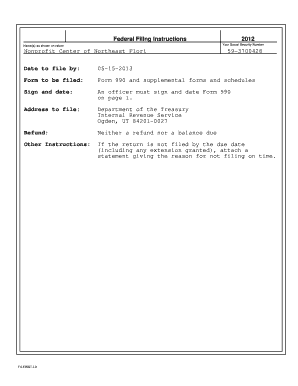 IRS Form 990 2012