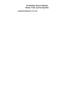 Northshore School District Dental Vision Hearing Claim Form