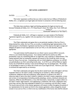 Retainer Agreement for Legal Services