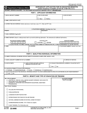 Dependents' Application for VA Education Benefits