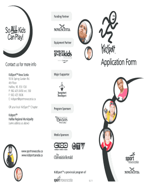 KidSport Nova Scotia Application Form