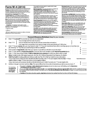 Form W-4 (2014)