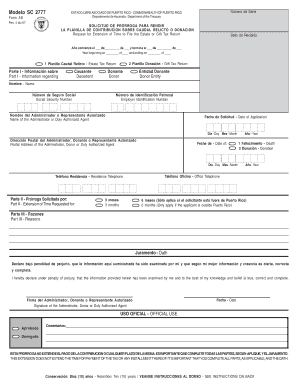 Puerto Rico Estate or Gift Tax Return Extension Request