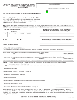 Hawaii Conveyance Tax Exemption Form
