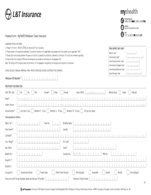 Health Insurance Proposal Form