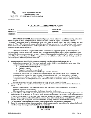 Collateral Assignment Form