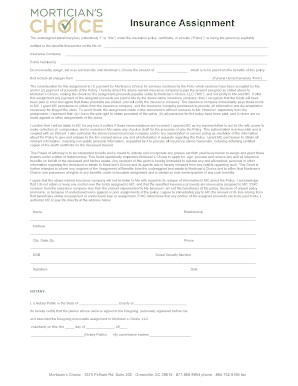 Irrevocable Assignment of Life Insurance Benefits