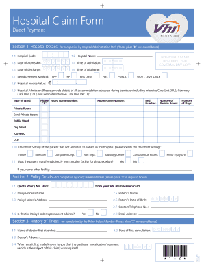 Hospital Claim Form