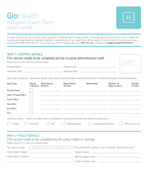 GloHealth Hospital Claim Form