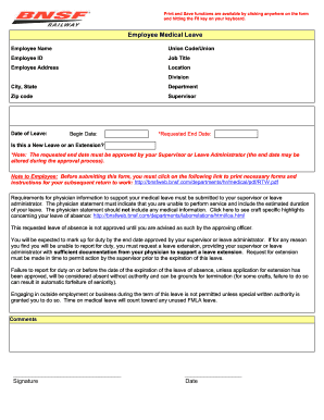 Employee Medical Leave Request Form